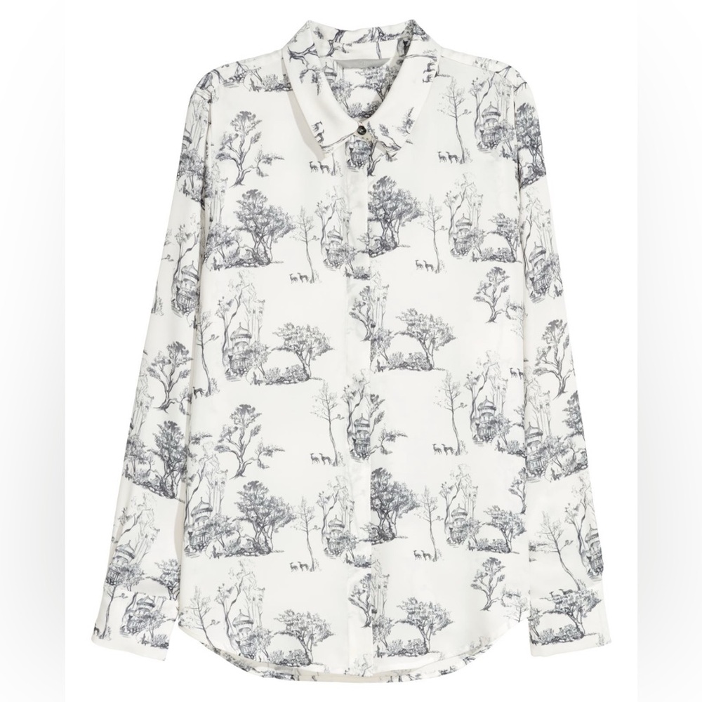 H&M Toile De Jouy Button Up Shirt